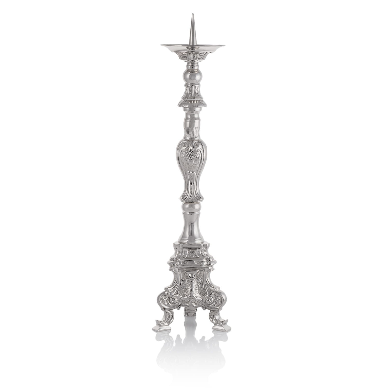 Candelabro - latón - níquel - 60 cm