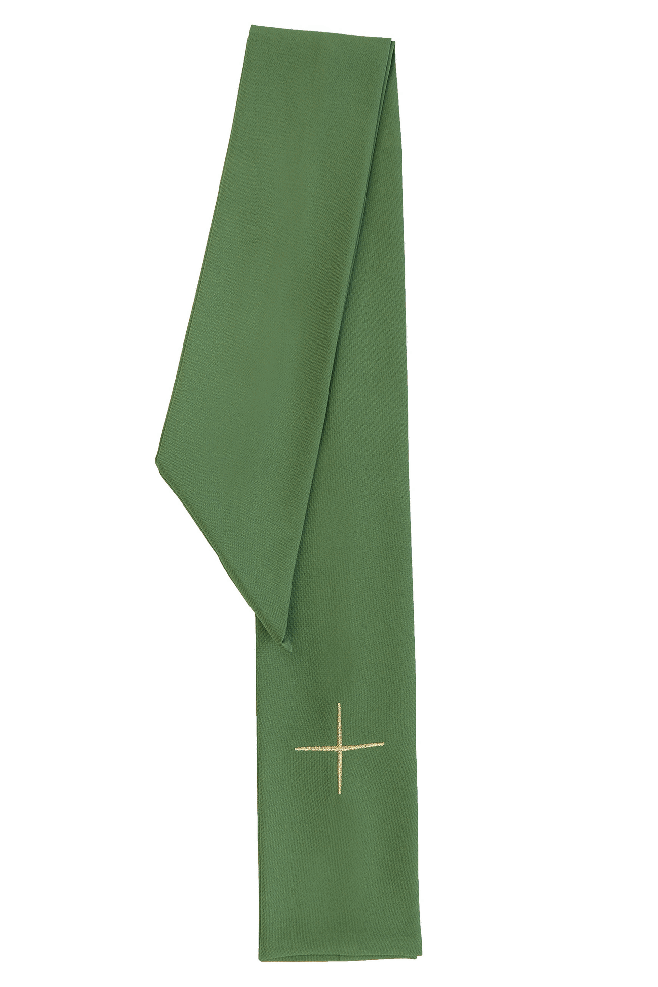 Casulla verde con bordado dorado IHS