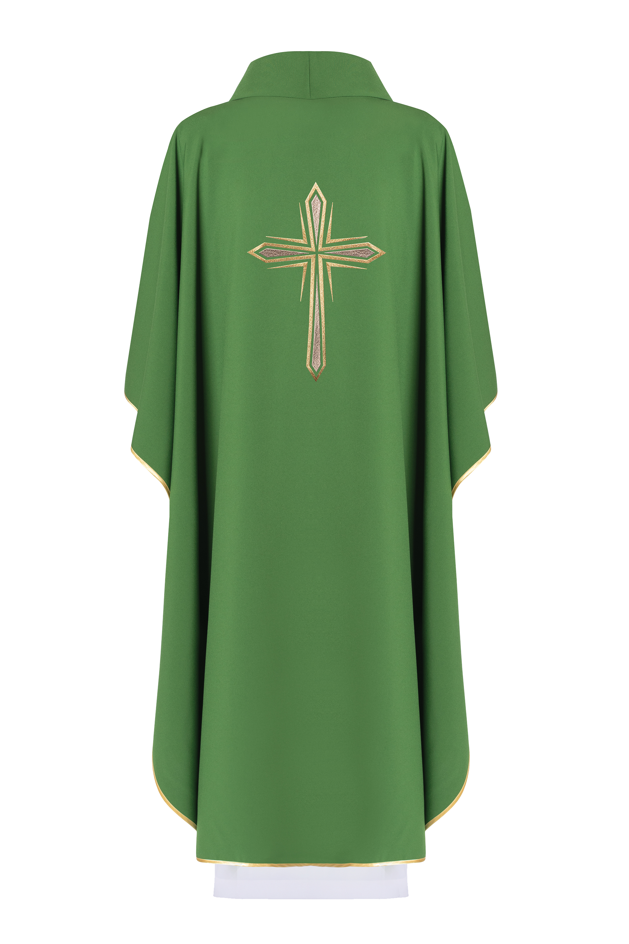 Casulla verde con bordado Cruz