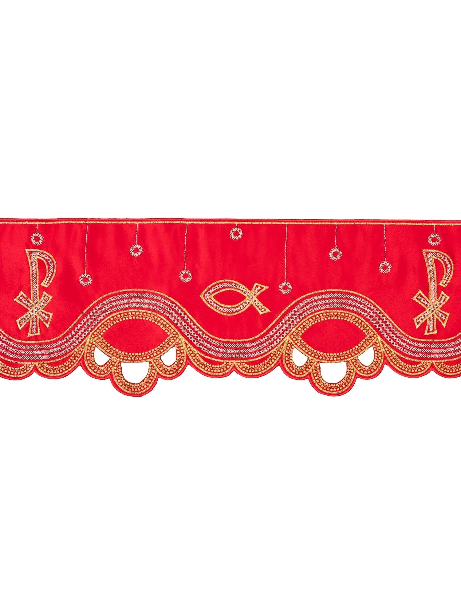 Puntilla de altar con bordado PAX - rojo