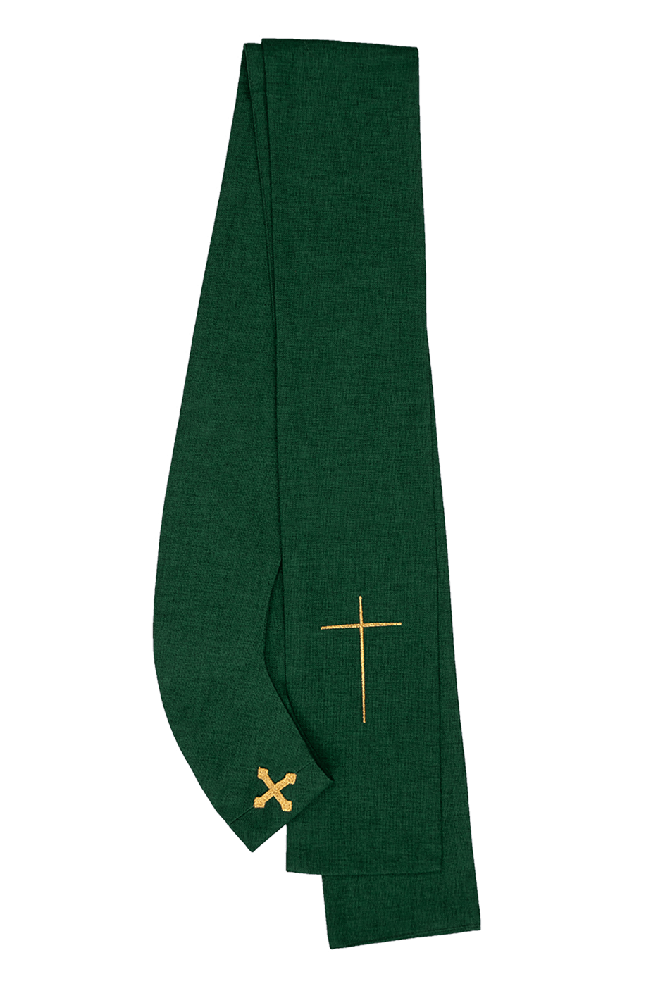 Casulla verde con galón terciopelo ricamente bordado Cruces