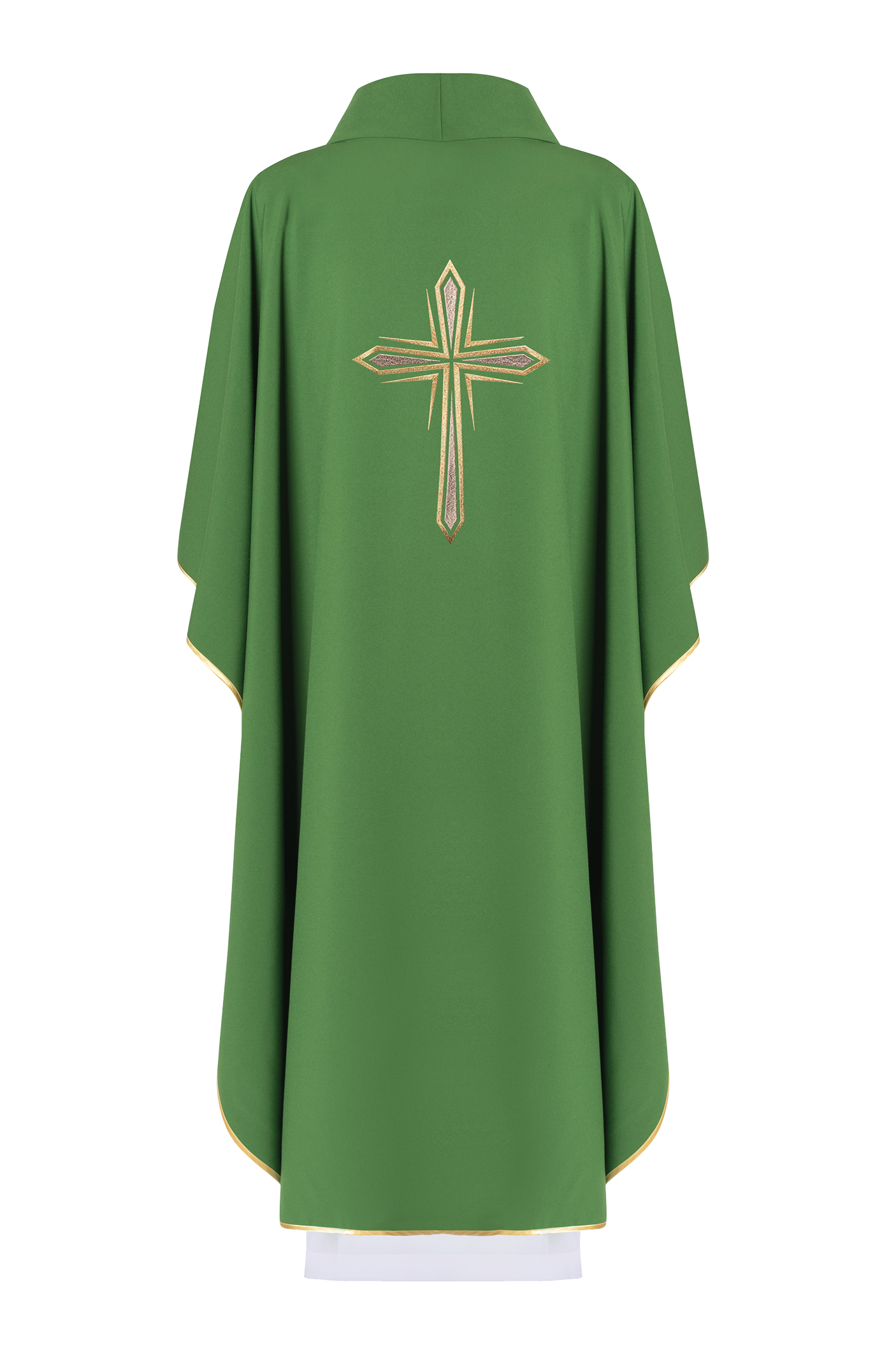 Casulla verde con bordado Cruz